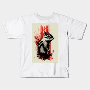 Chipmunk Ink Painting Kids T-Shirt